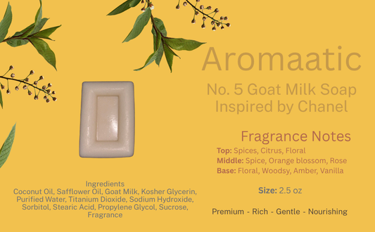 Aromaatic 3001 No. 5 Goat Milk Soap 3 oz